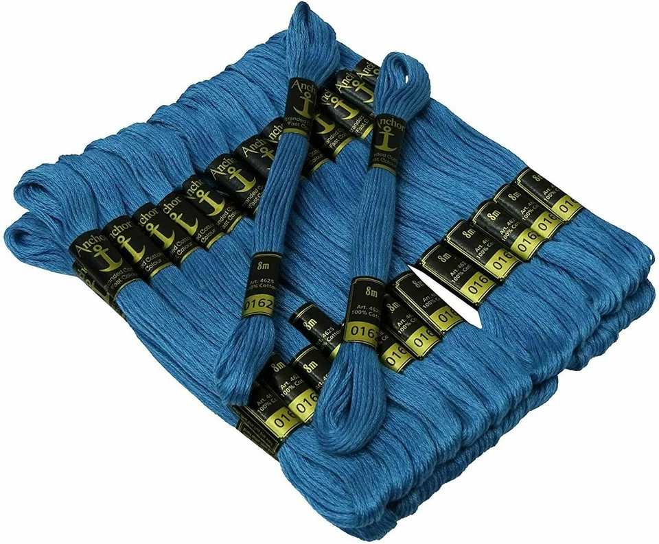 Anchor Threads Stranded Cotton Thread Cross Stitch Hand Embroidery Floss Blue - Image 2 of 4