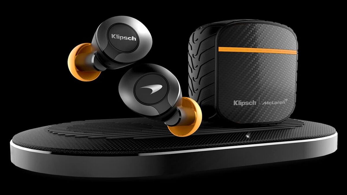 Klipsch T5 II TWS ANC (McLaren Edition) with Wireless Charging mat New (B-Stock) Klipsch T5 II TWS ANC (McLaren Edition) with Wireless Charging mat New (B-Stock)