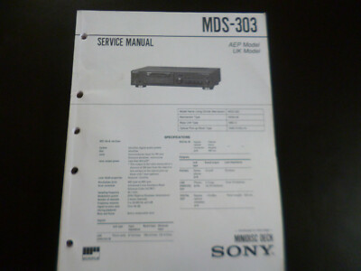 Original Service Manual Schaltplan Sony MDS-303