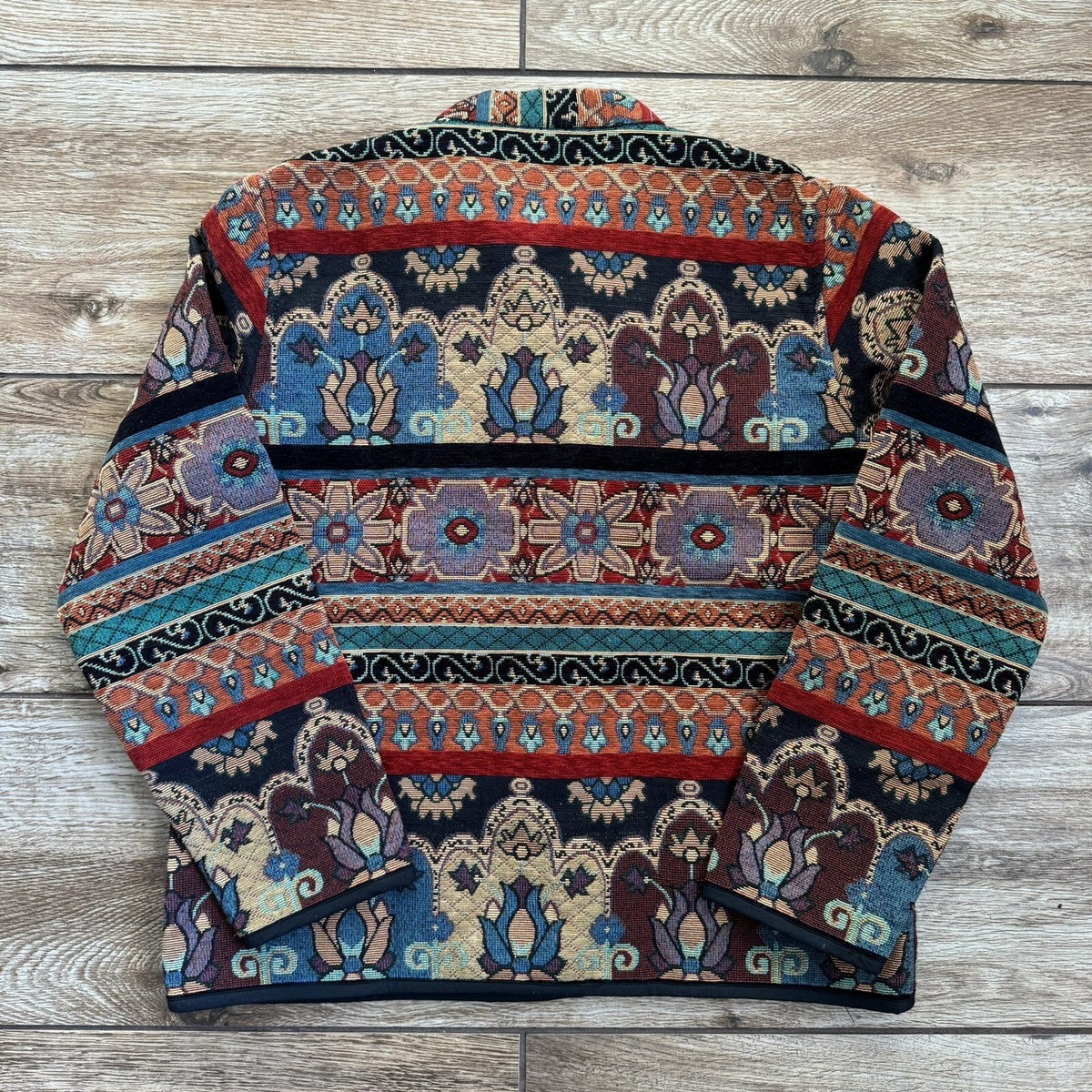 Flashback Tapestry Jacket Blazer Tassel Buttons Women's