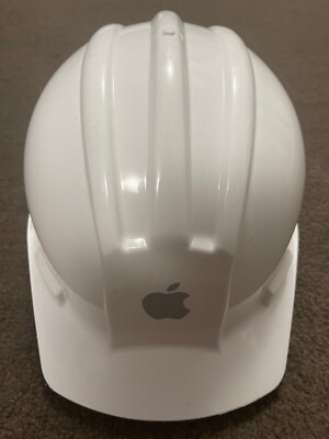 Selten Apple Inc. Weiß Bullard Verstellbar (6.5-8) Harter Hut, Die Norm Model S5