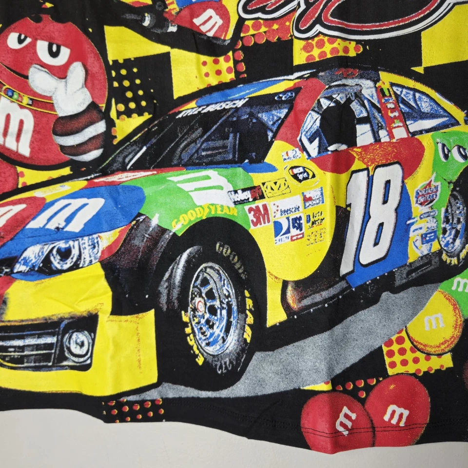 Camisa Nascar M&Ms Para Hombres XL Negra Kyle Busch #18 AOP Estampado Completo Talla XL Foto 3 de 4