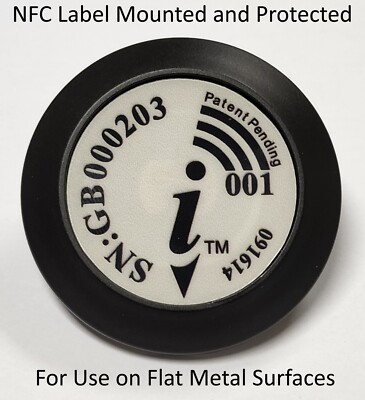 iTag Round NFC Tags + Mounting Carriers - 25 units, 2'' Overall Diameter, NTAG203