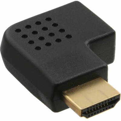 InLine  HDMI  Adapter Stecker zu Buchse seitlich rechts gewinkelt vergoldet