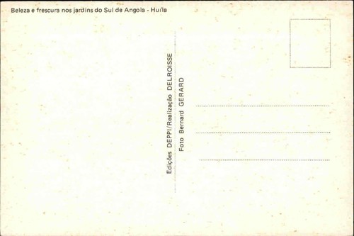 ANGOLA Postkarte ~1970 Post Card Jardins do Sul de Angola Hui`la, Afrika Africa - Picture 2 of 2