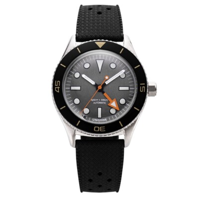 Undone Basecamp Explorer Automatik Titan Schwarz Grau Silikon Herrenuhr