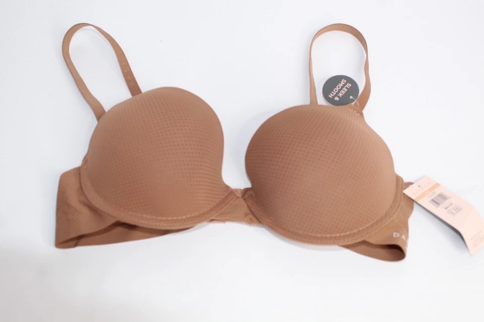 Sutiã feminino Danskin liso e elegante 34 C bronzeado ouro rosa com fio estruturado novo com etiquetas - Imagem 3 de 4