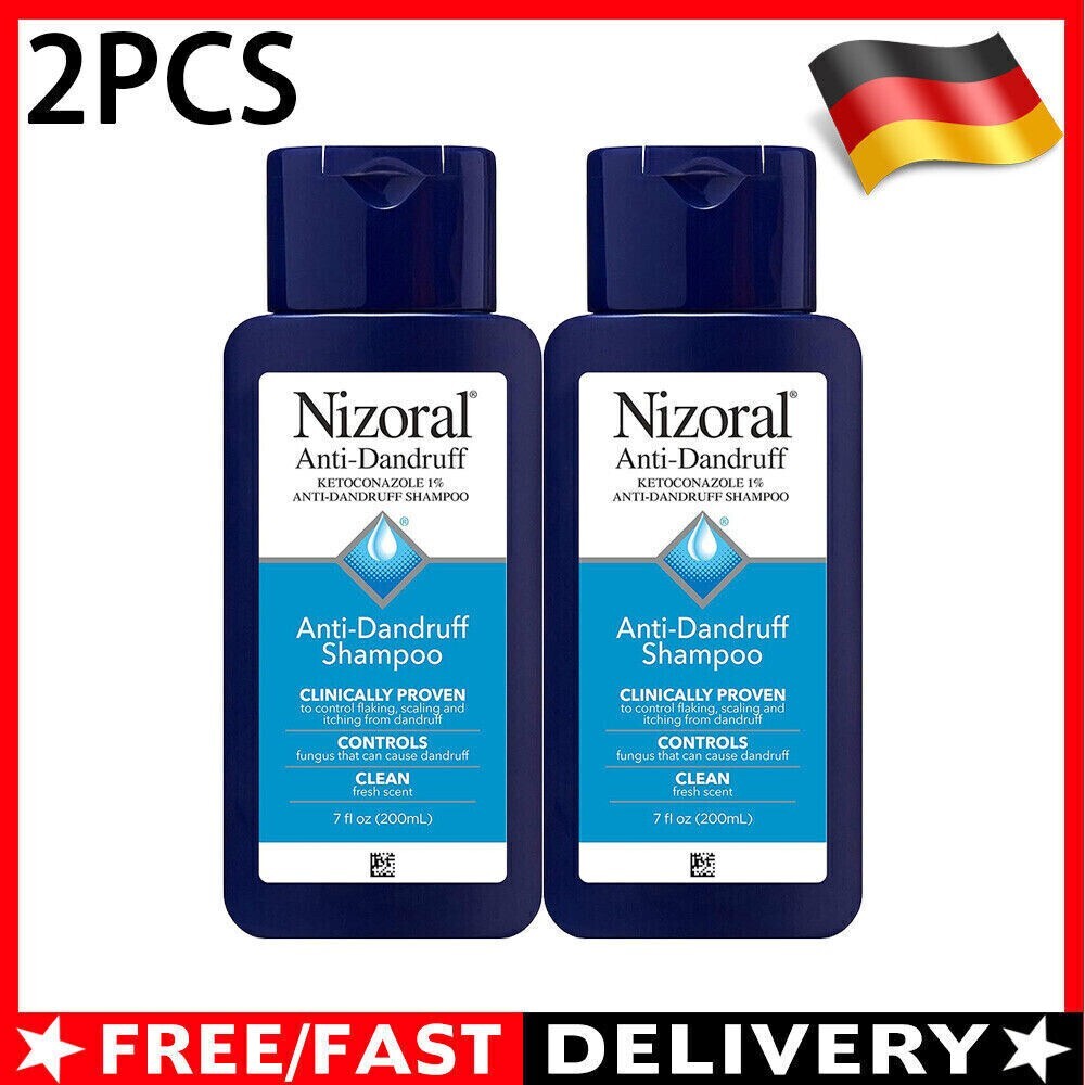 2x Nizoral Anti-Dandruff Shampoo with 1% Active , Fresh Scent, 7 Fl Oz