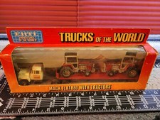 Ertl Mack Flatbed w/ 2 Massey Ferguson 2775's 1/64 Semi  Tractor Replica