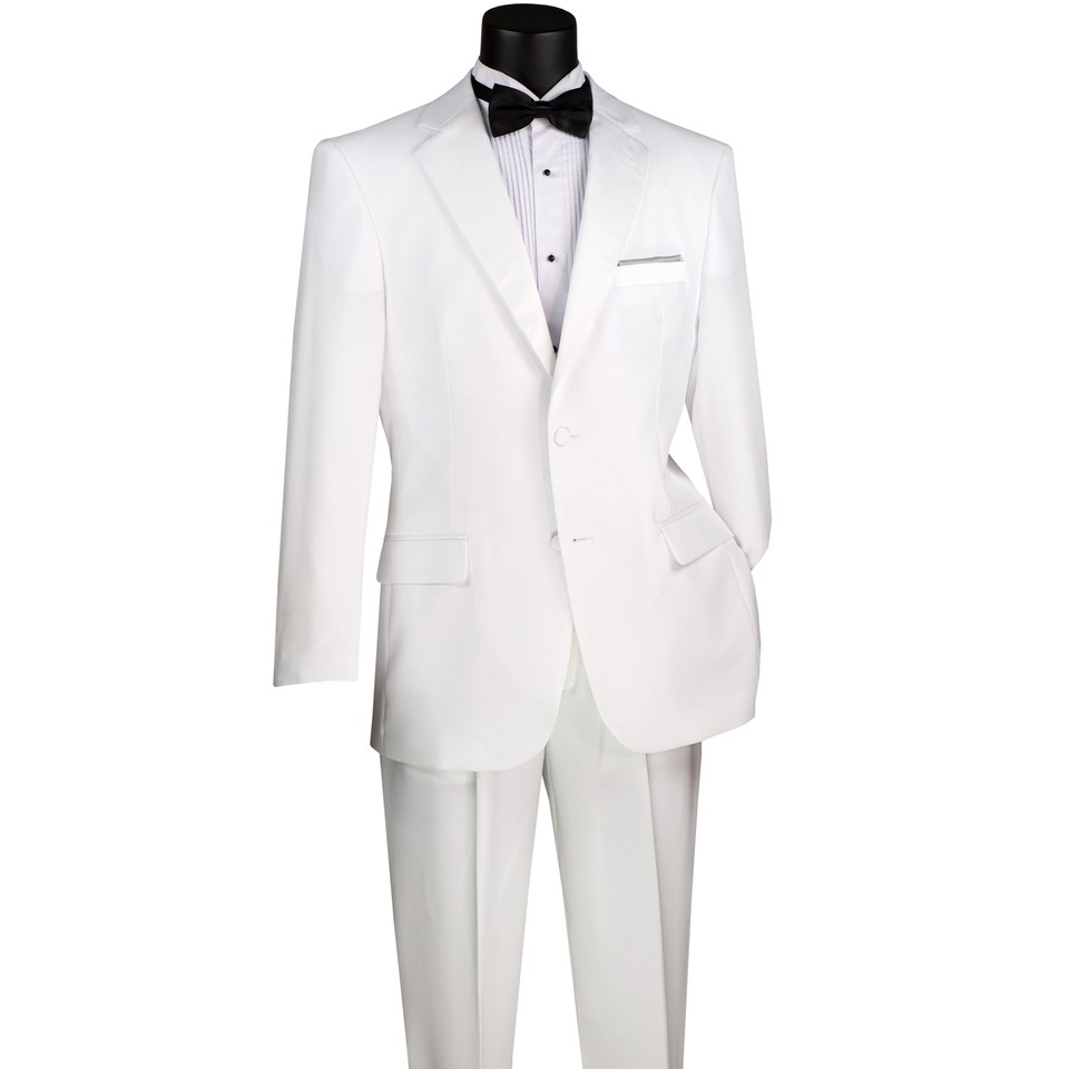 Lucci White 2-Button Budget Tuxedo - Slim Fit