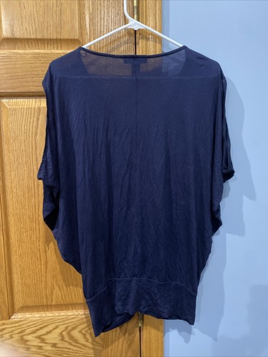 White House Black Market Sleeveless Top Navy 100% Modal Size S - Picture 4 of 4