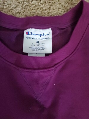Champion Purple Heritage Crew Neck Sweatshirt Womens XL NWT