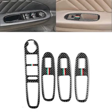 4pcs Window Lift Switch Button Panel Cover Trim For Alfa Romeo 159 2004-2012