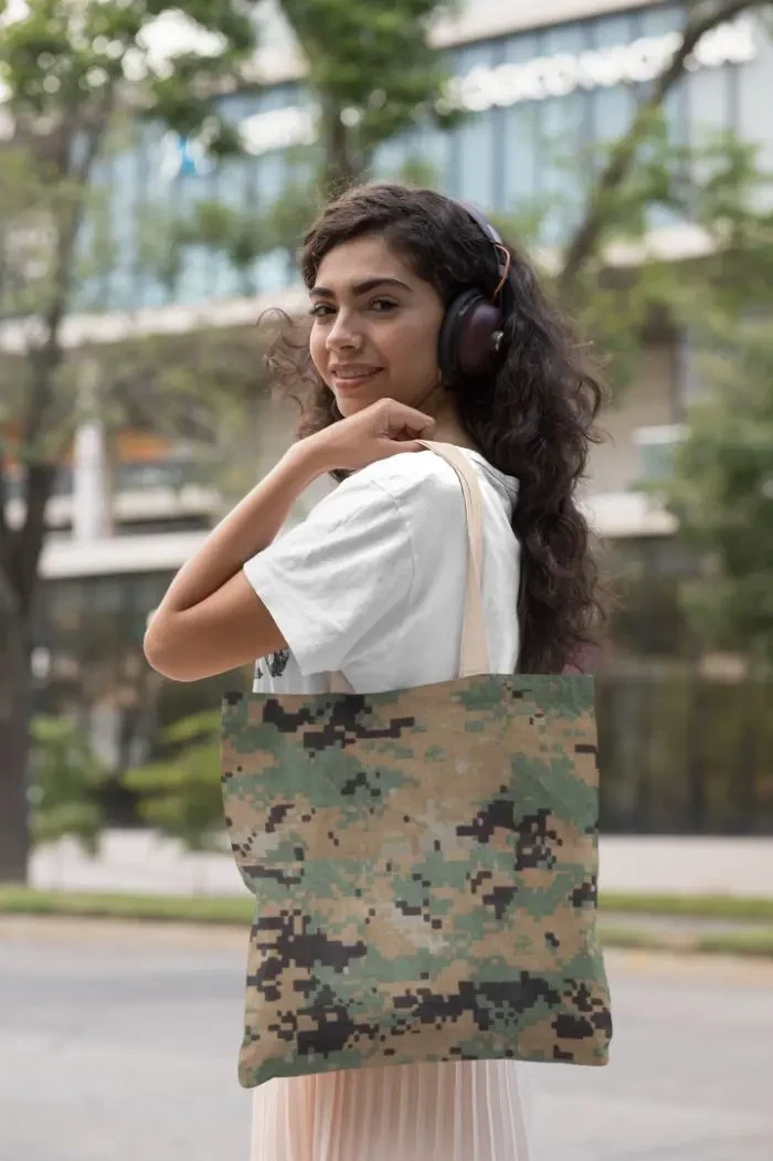 Army Uniform Camofludge Tote Bag Handbag Shoulder Bag for Women Girls