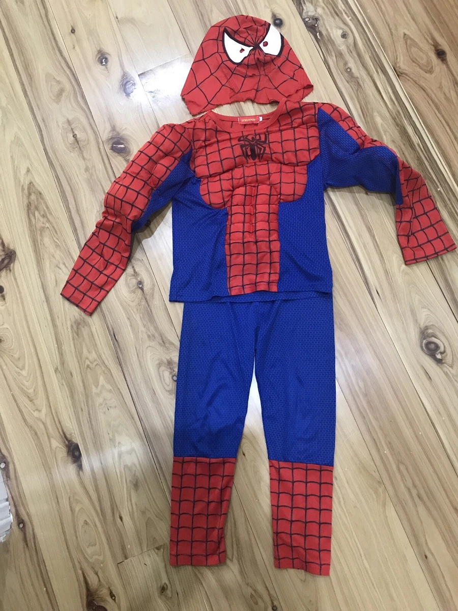 Spiderman Dress Up Children s 3 Piece Costume Size 6 Padded Top