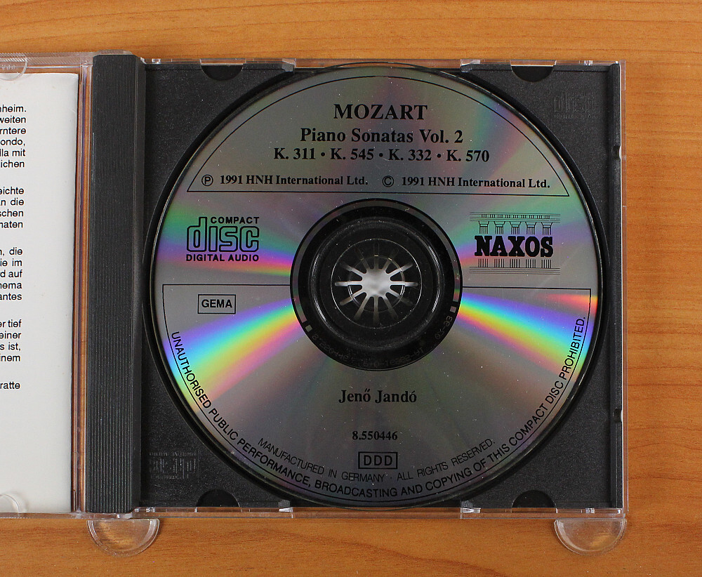 Mozart - Piano Sonatas Vol. 2 CD (Japan 1991 Naxos) 8.550446 | eBay