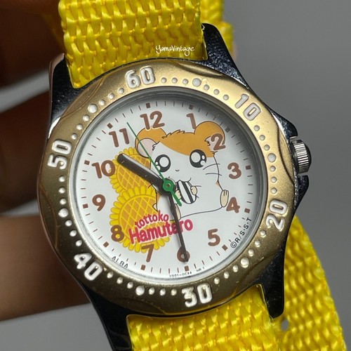 Hamtaro Uhr ALBA Vintage Tottoko Hamutaro Anime Cartoons ST.STAHL + BASISMETALL - Bild 3 von 10