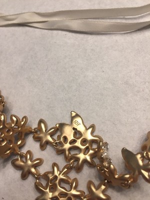 BHLDN Elizabeth Bower Gilt Amaranthus Halo Gold Flower 