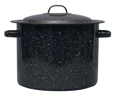 Granite Ware Porcelain Enamel 12-Quart Stock Pot with Lid 12.6 x 10.4 x10.4 Inch