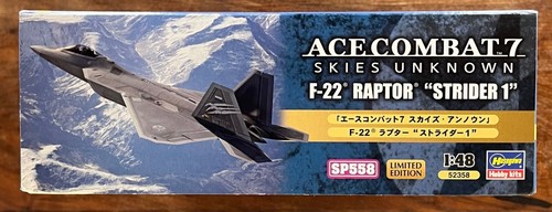 Ace Combat 7 SKIES UNKNOWN F-22 RAPTOR "STRIDER 1" Hasegawa 1/48 Model kit SP558 - Picture 15 of 16