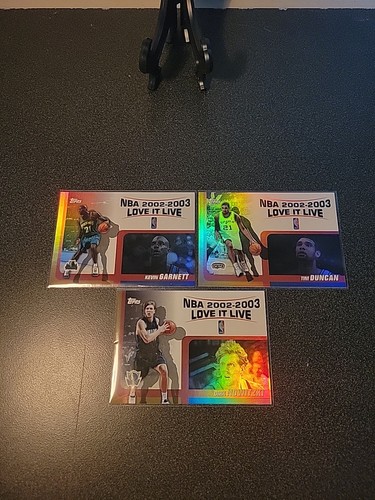 2003 Topps - Love It Live Kevin Garnett/Tim Duncan/Dirk Nowitzki Refractors