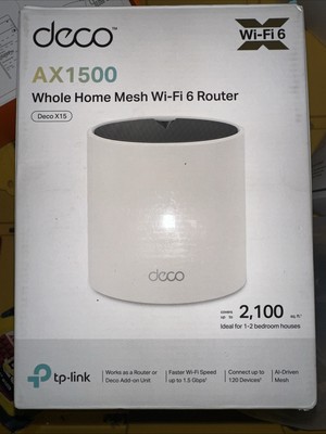 TP-LINK Deco X15 White AX1500 Dual Band Mesh Wi-Fi 6 System