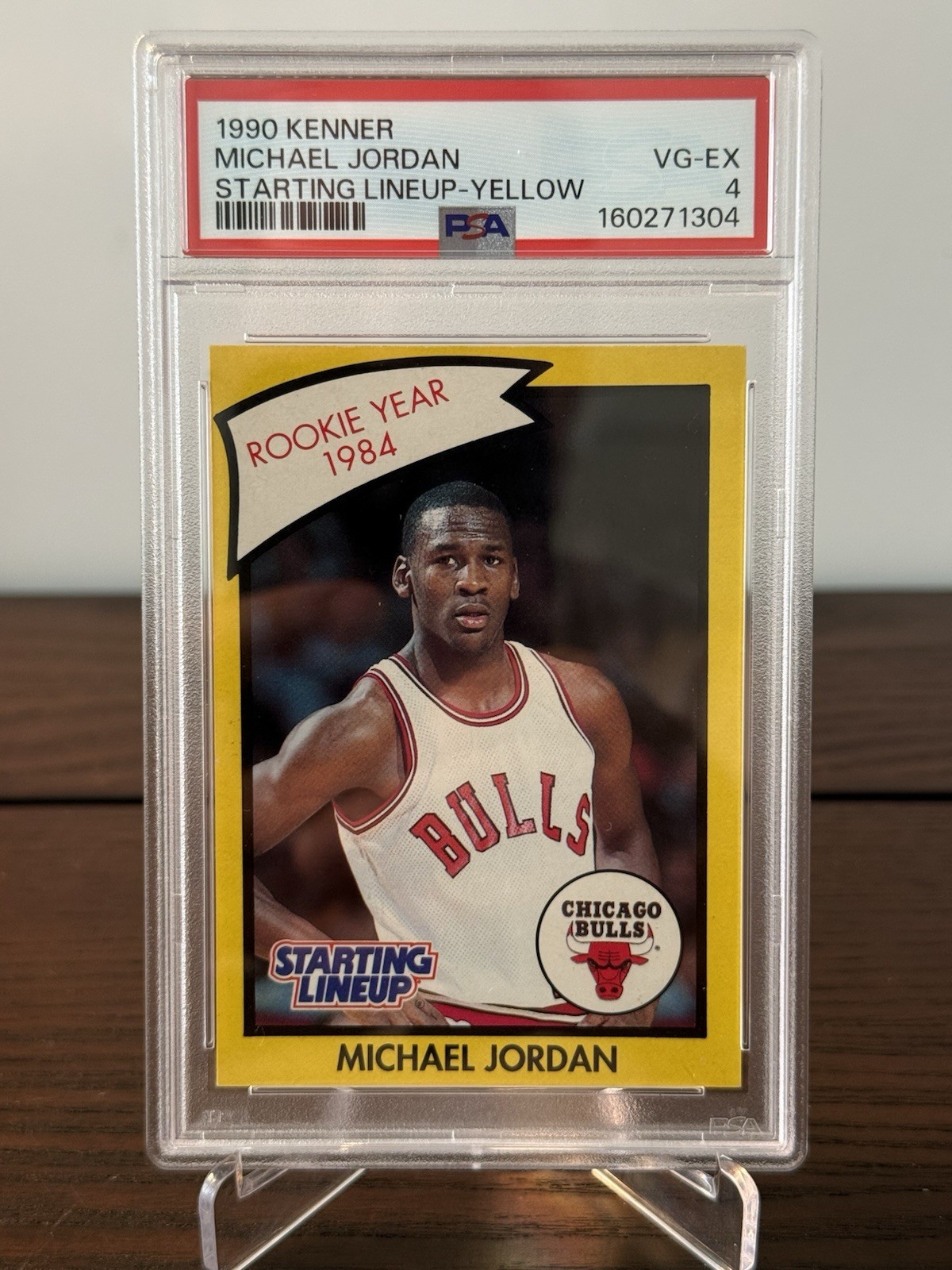 1990 Kenner Starting Lineup Michael Jordan Yellow PSA 4 VG-EX Bulls Vintage MJ