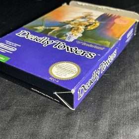 Nintendo NES Deadly Towers, Box, Manual, tested works game