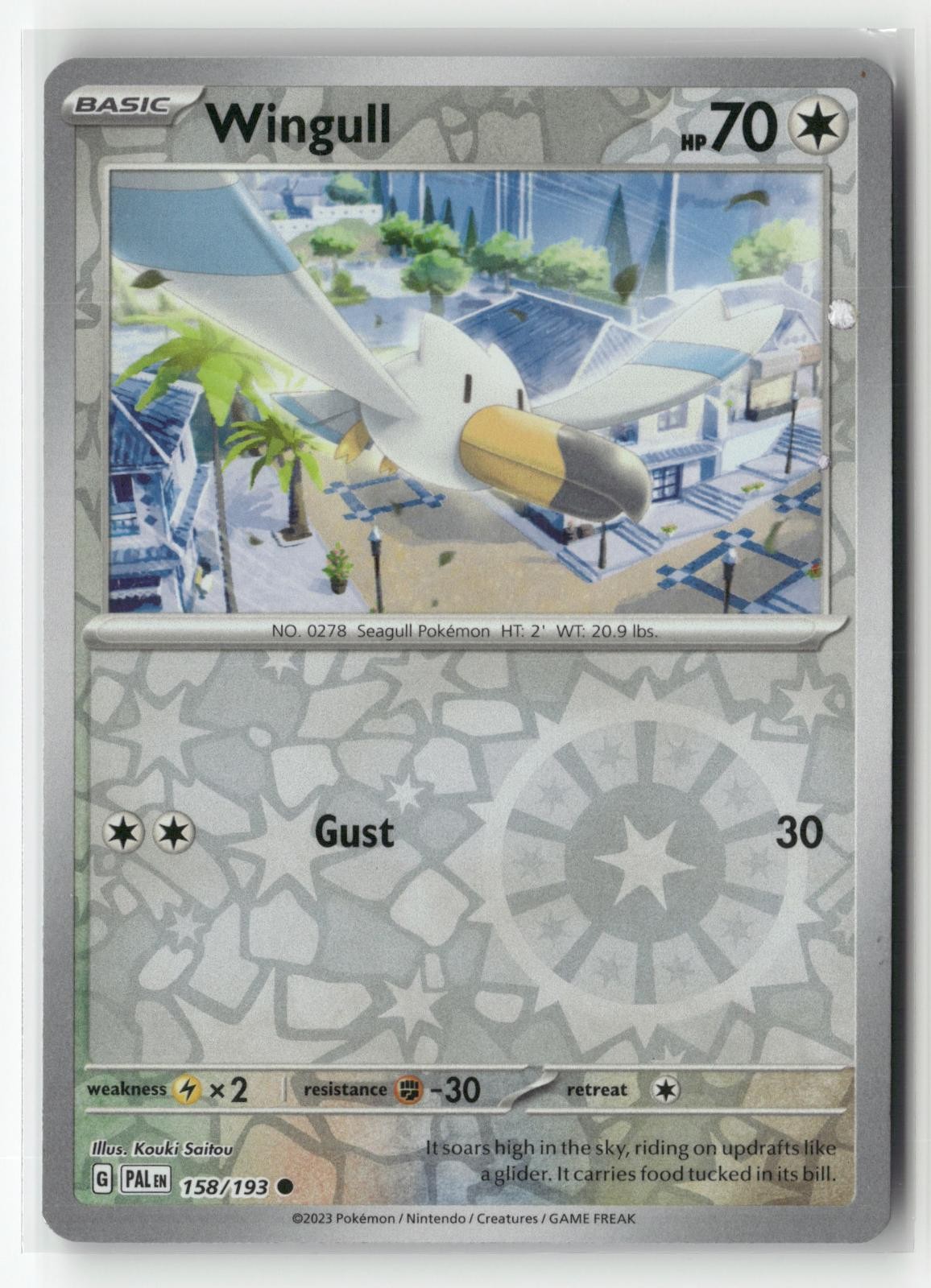 Wingull 158/193 Common Paldea Evolved Pokemon Reverse Holo Near Mint