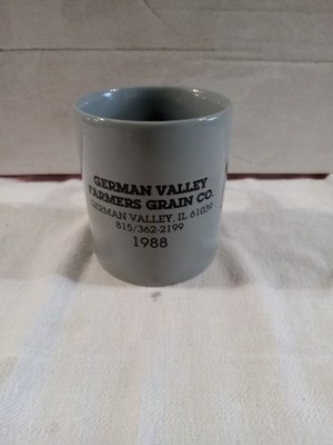 German Valley Il. Farmers Grain  Kent /Wayne Feeds Staffordshire Coffee Mug 1988