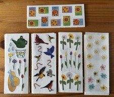 Creative Memories Studio 2"x5" Stickers Lot of 5, Birds, Spring, Flowers, Tulips
