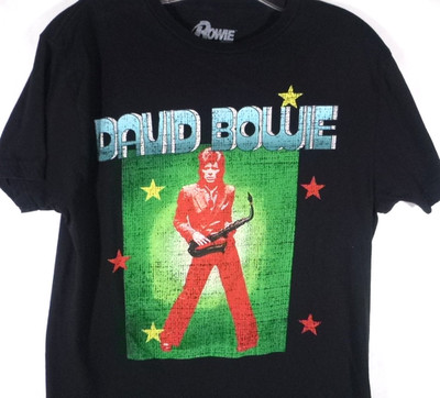 David Bowie T-Shirt-Mens Adult Medium-Black-Short Sleeve-100% Cotton