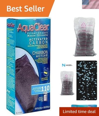 1 Pack Aqua Clear Activated Carbon Filter Media for Fresh & Saltwater Aquariums