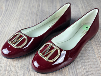 Bruno Magli  Mimi size 9 Bordo patent leather ballet flats, shoes, New w/o box