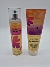 Bath Body Works FOREVER SUNSHINE Cream  Mist Spray 8oz 2pc Set