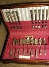 Atq. Community(Oneida) Silver Plate CORONATION Flatware Set 59Pc.