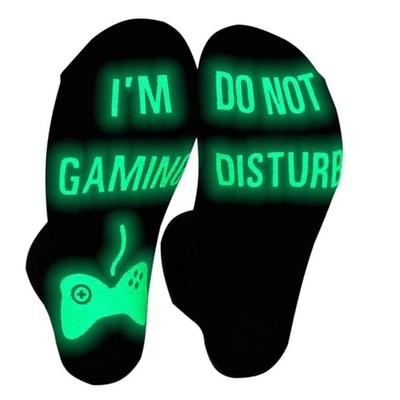Do Not Disturb Im Gaming Socks, Glowing, Gift, Men, Teenage Boys, Son, Dad