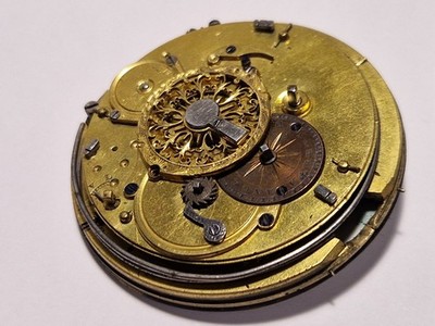 Antique French Verge Quarter Repeater pocket watch movement Key winding