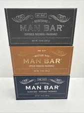 San Francisco Soap Co Man Bar 3-Piece Gift Set - No Harmful Chemicals - 10 Oz Ea