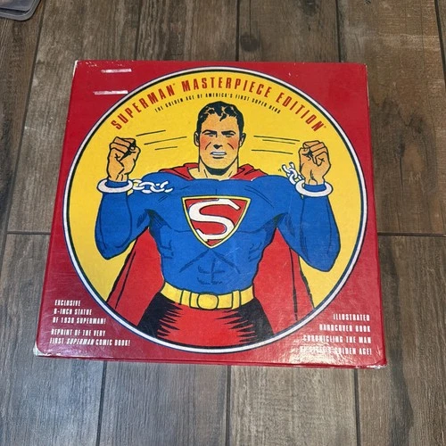 Vintage Superman Masterpiece Edition 1999 Box Set with 8" Figurine, Book & Comic