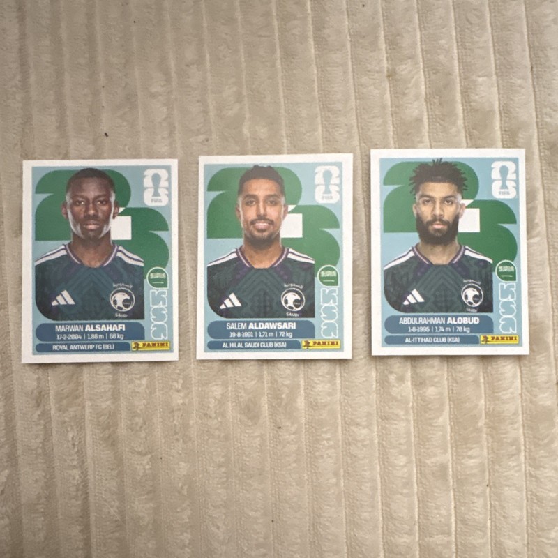Panini FIFA World Cup 2026 KSA Stickers Lot (3) KSA 15-17 Al Sahafi