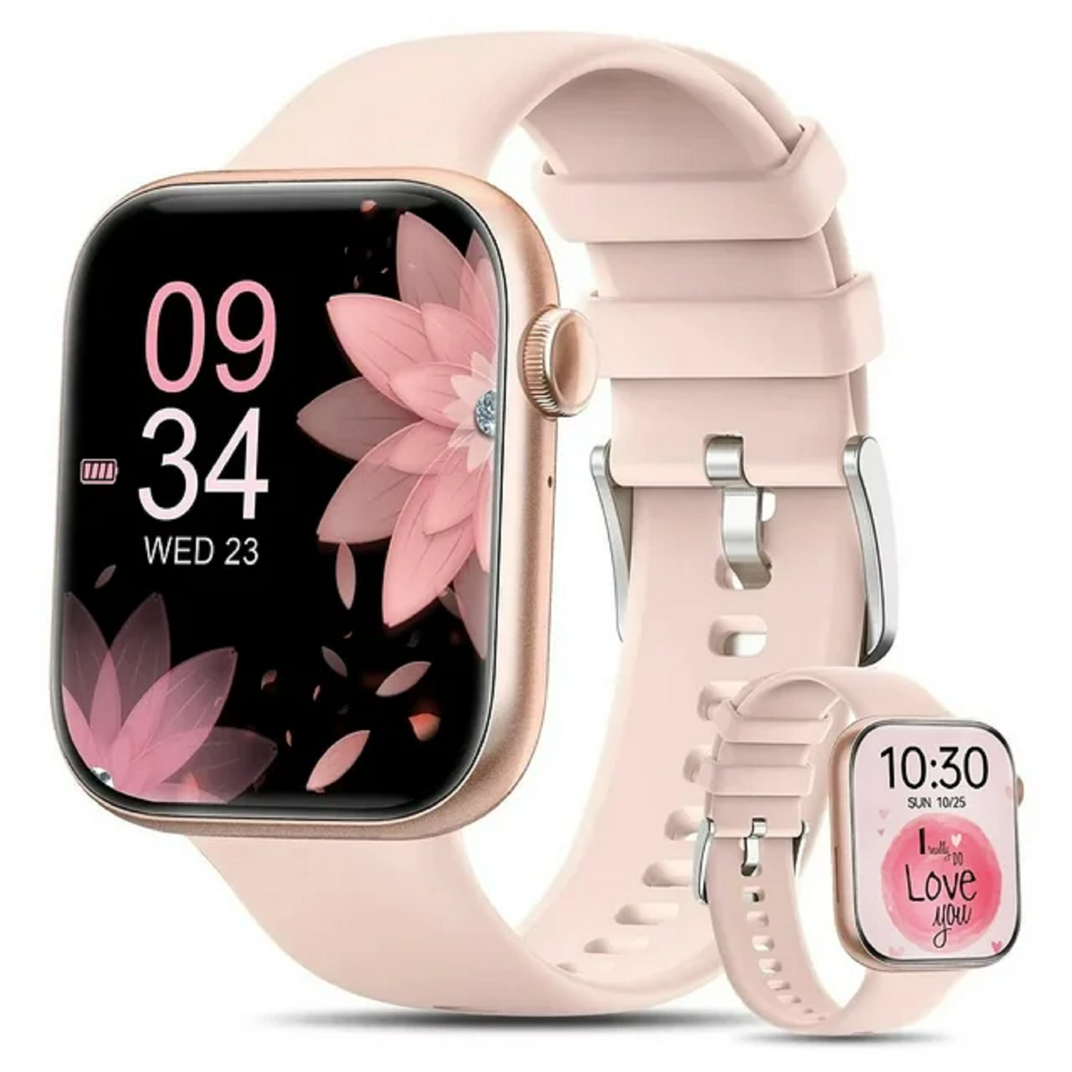 Pink Apple Women's Smartwatches Pink Smart Watch For Girls