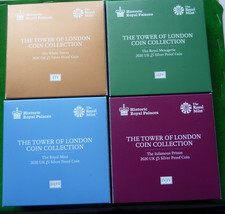 2020 ROYAL MINT BOXED SET - TOWER OF LONDON SILVER PROOF  COLLECTION - 4 COINS