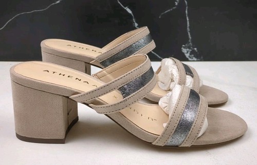 ATHENA ALEXANDER Women's Zayden Block Heel Slide Sandal Shoes - TAUPE BEIGE - 5M - Picture 12 of 17