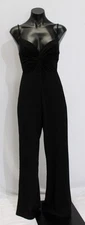 Aiblee Women's Solid Twist Front Sleeveless Jumpsuit EJ3 Black Small NWT