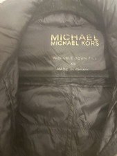 MICHAEL Michael Kors Packable Down Fill Puffer Jacket Black XS Designer Zip