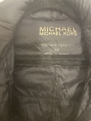 MICHAEL Michael Kors Packable Down Fill Puffer Jacket Black XS 