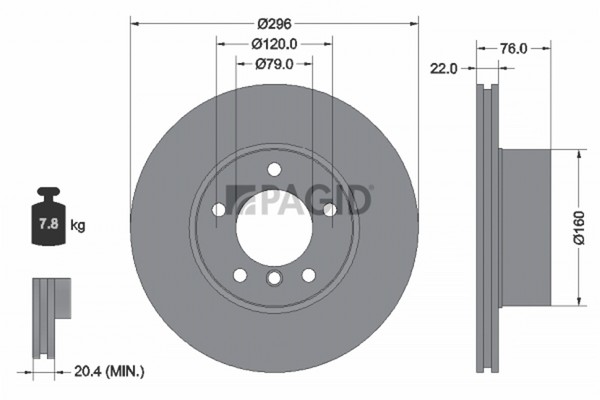 2X Pagid Bremsscheibe 50439NHC FüR Bmw 5Er E39 Touring 520 523 525 Tds 528 530-image