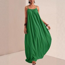 New Stylish And Elegant Solid-color Slip Maxi Dress