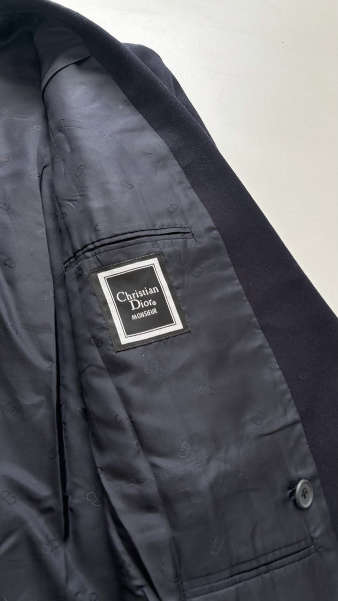 Christian Dior Monsieur Navy Double Breasted Wool Suit Mens